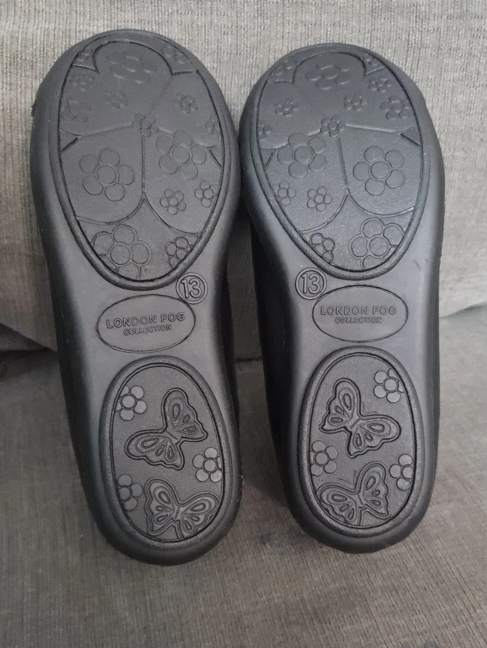 London Fog Black Patent Ballet Flats